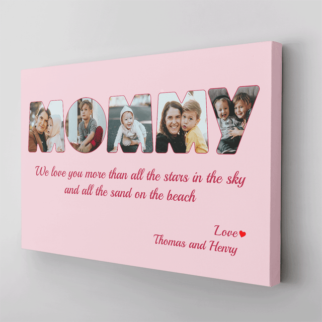 Mommy Photo Canvas Print 5 Pictures Healing Colors Background