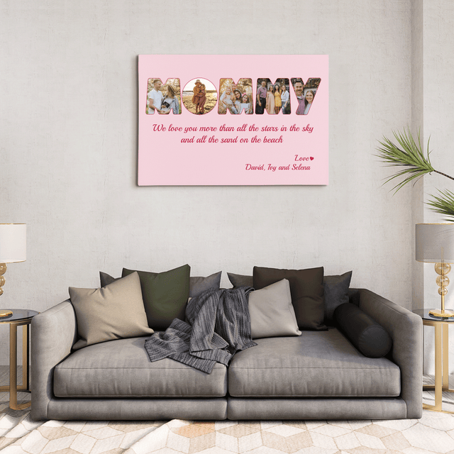 Mommy Photo Canvas Print 5 Pictures Healing Colors Background