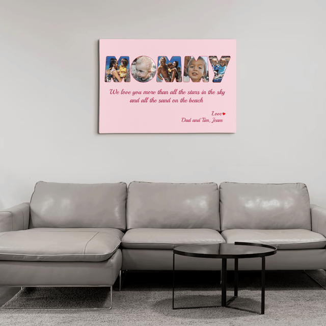 Mommy Photo Canvas Print 5 Pictures Healing Colors Background