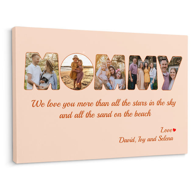 Mommy Photo Canvas Print 5 Pictures Healing Colors Background