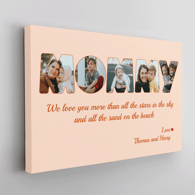 Mommy Photo Canvas Print 5 Pictures Healing Colors Background