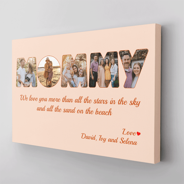 Mommy Photo Canvas Print 5 Pictures Healing Colors Background