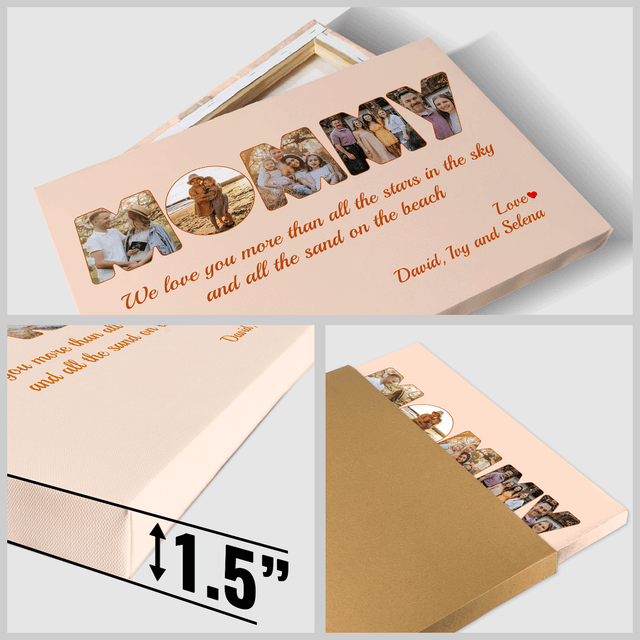 Mommy Photo Canvas Print 5 Pictures Healing Colors Background