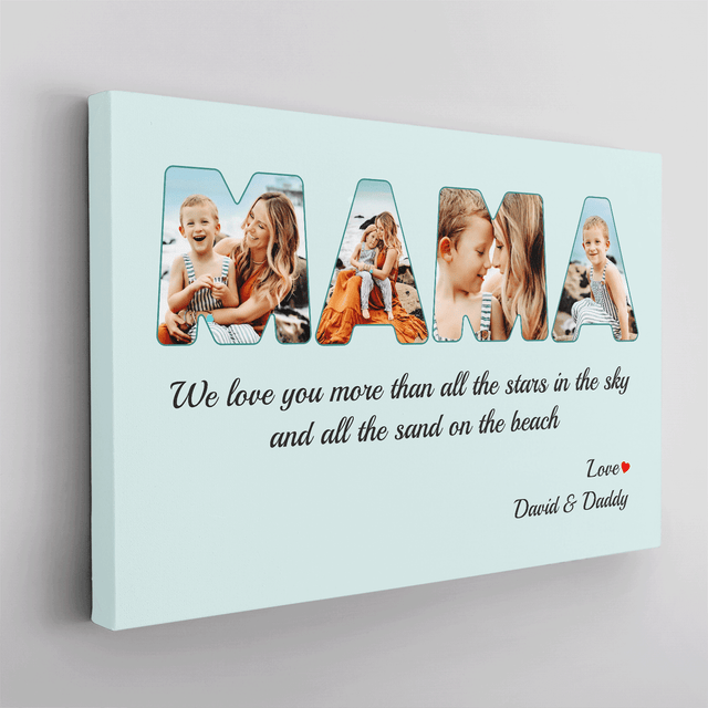 Mama Photo Canvas Print 4 Pictures Healing Colors Background