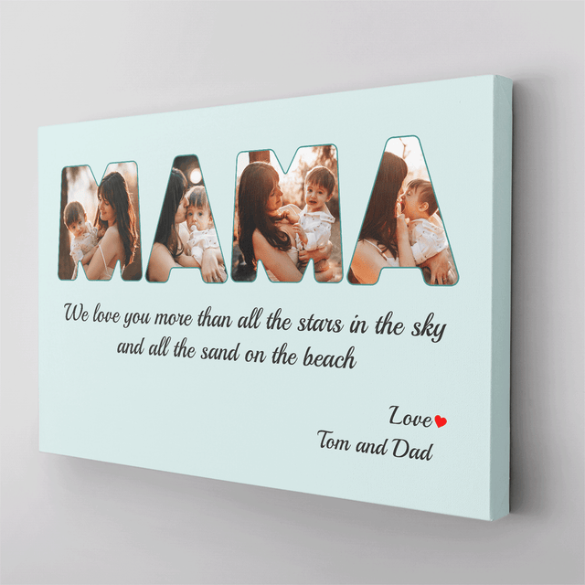 Mama Photo Canvas Print 4 Pictures Healing Colors Background