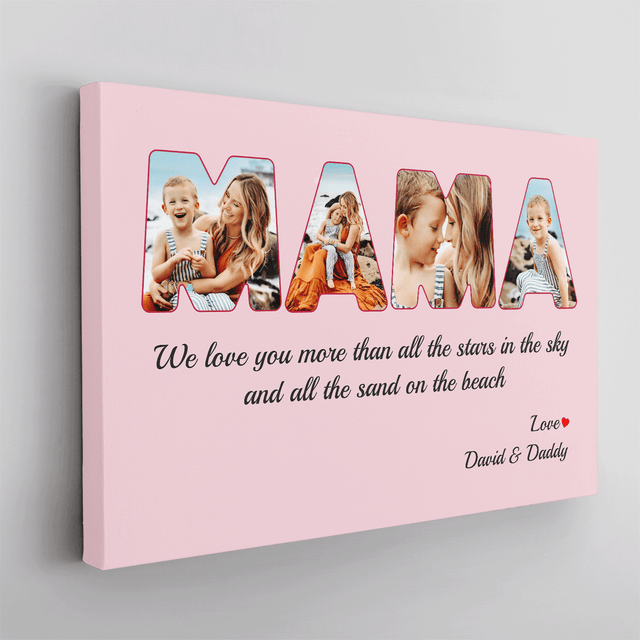 Mama Photo Canvas Print 4 Pictures Healing Colors Background