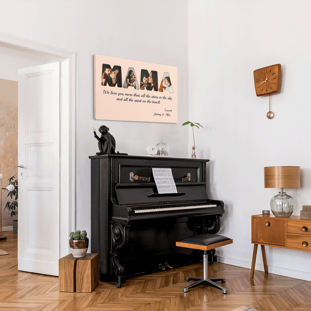 Mama Photo Canvas Print 4 Pictures Healing Colors Background