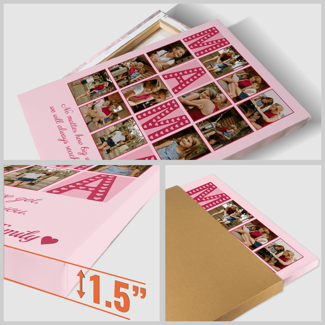 Mama Photo Collage Canvas Print Custom 12 Pictures