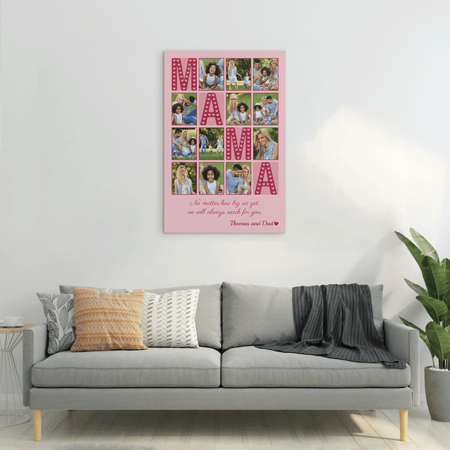 Mama Photo Collage Canvas Print Custom 12 Pictures