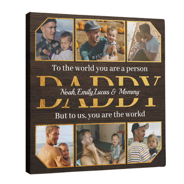 Daddy Photo Collage Canvas Print