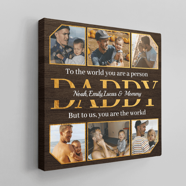 Daddy Photo Collage Canvas Print