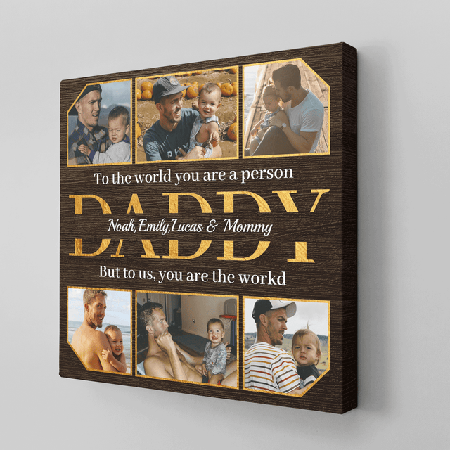 Daddy Photo Collage Canvas Print