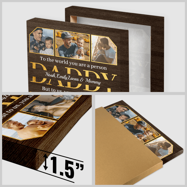 Daddy Photo Collage Canvas Print