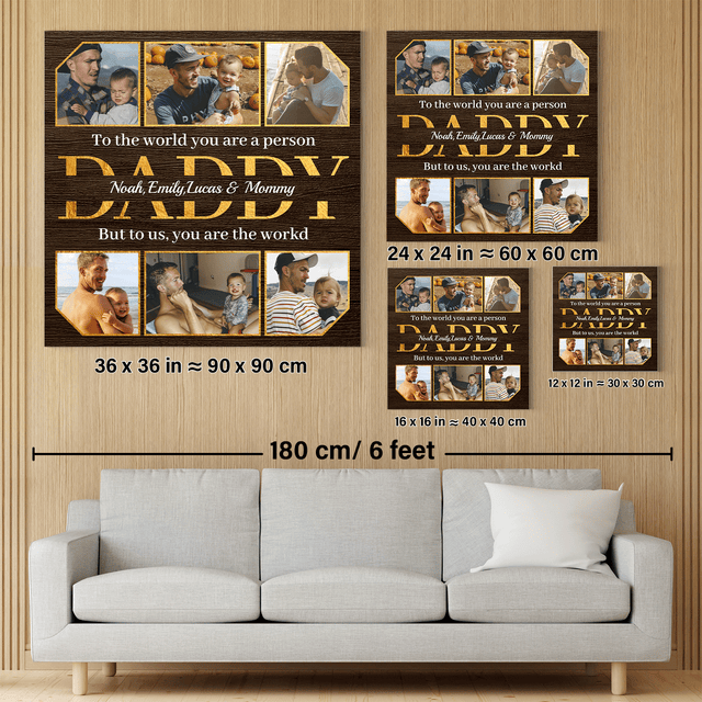 Daddy Photo Collage Canvas Print