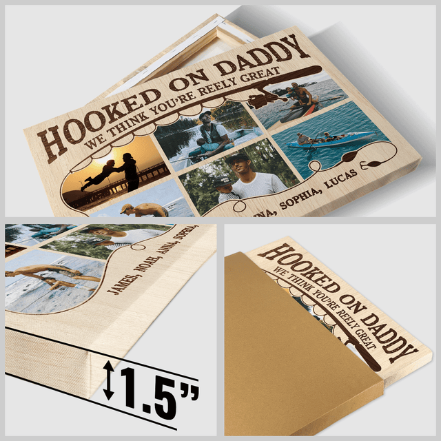Hooked on Daddy Canvas Print