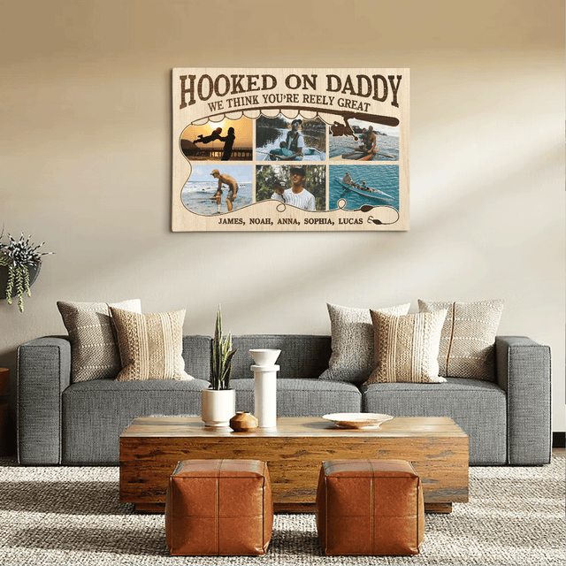 Hooked on Daddy Canvas Print