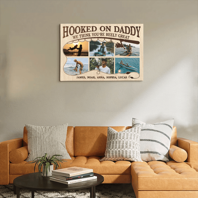 Hooked on Daddy Canvas Print