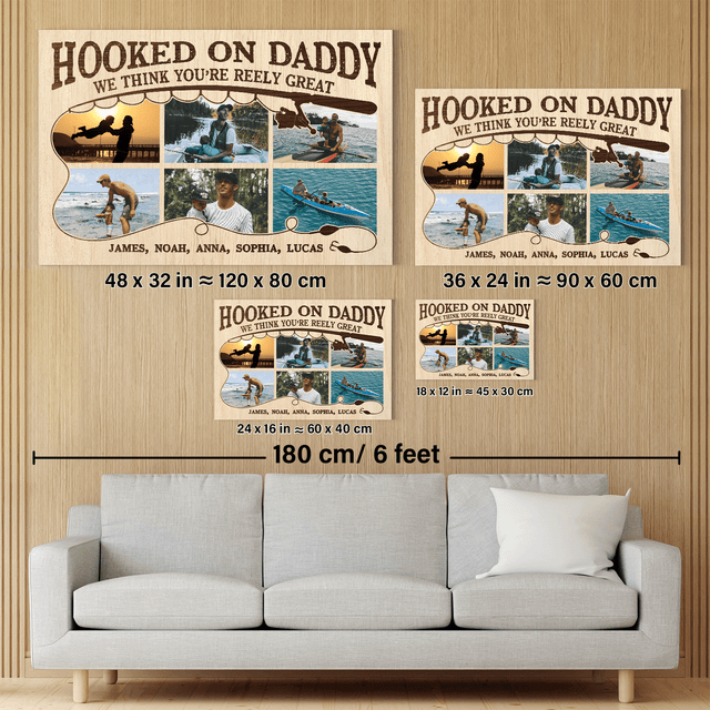 Hooked on Daddy Canvas Print