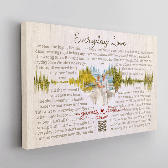 Custom Song Lyrics Soundwave Photo Canvas Wall Art