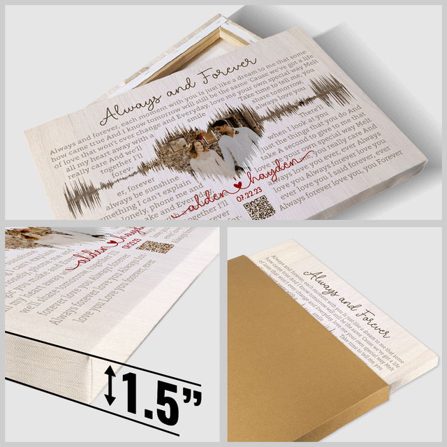 Custom Song Lyrics Soundwave Photo Canvas Wall Art