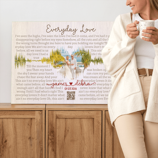 Custom Song Lyrics Soundwave Photo Canvas Wall Art