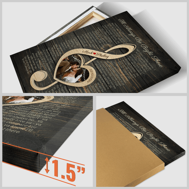 Custom Canvas with Treble Clef Music Note & Lyrics