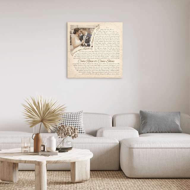 Custom Watercolor & Heart-Shaped Wall Art