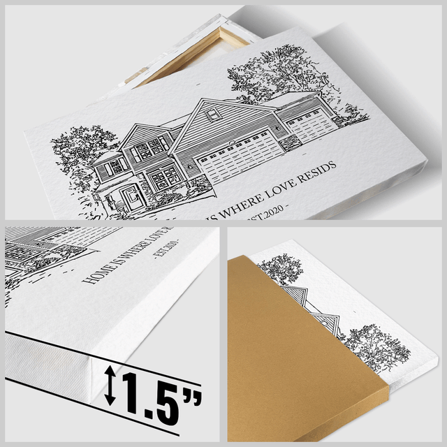 Custom House Portrait & Building Portrait Canvas