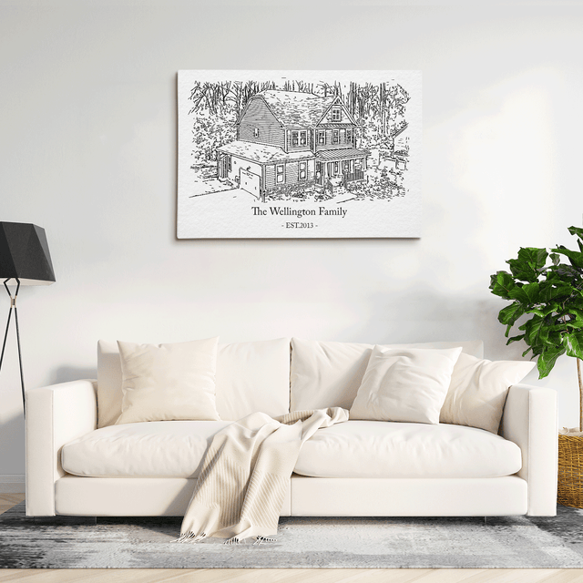 Custom House Portrait & Building Portrait Canvas