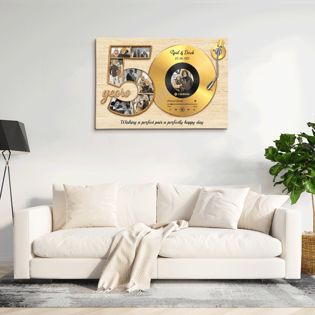 Vinyl Record Photo Canvas - Custom Song & Photo