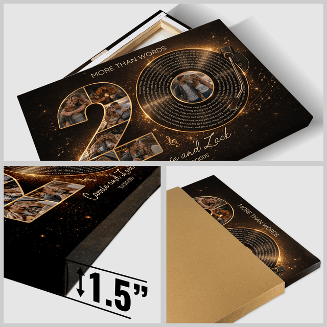 Personalized 20th Anniversary Song Lyrics Canvas