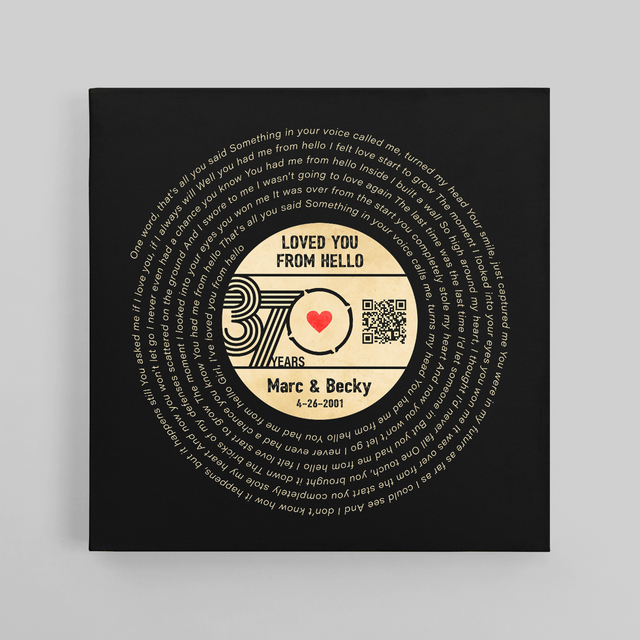 Personalized Song QR Code Canvas - Couples Music Gifts