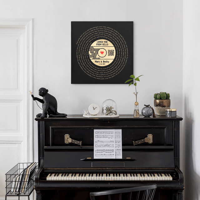 Personalized Song QR Code Canvas - Couples Music Gifts