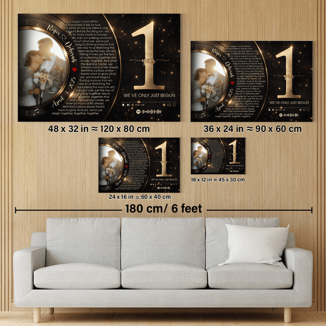 Personalized Photo Song Canvas – Custom Couple Gift, Anniversary Wall Art