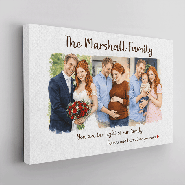 Personalized Story of My Mother Canvas – Custom Family Journey Mother’s Day Gift with Names