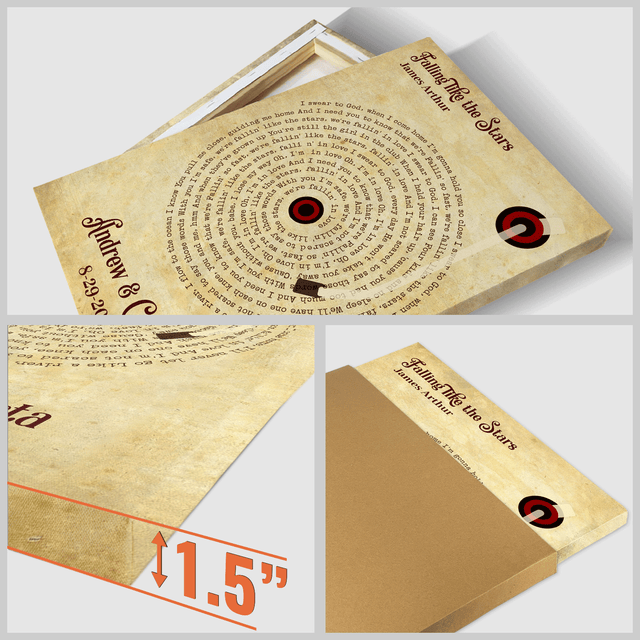 Custom Song Lyrics And Customizable Text, Vinyl Record Art, Canvas Wall Art