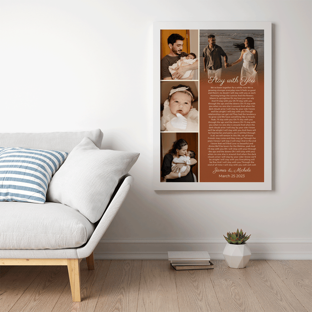 Customized Song Lyrics And Photo Framed Art Print