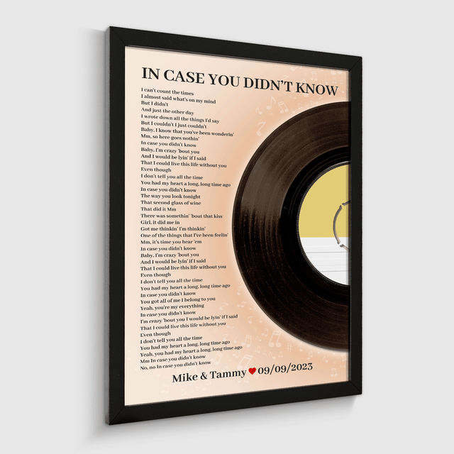 Personalized Favorite Song Lyrics, Sandy Framed Art Print