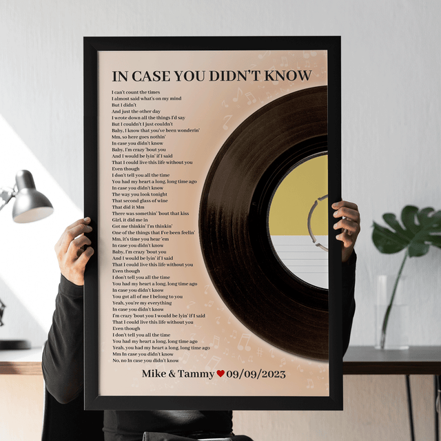 Personalized Favorite Song Lyrics, Sandy Framed Art Print