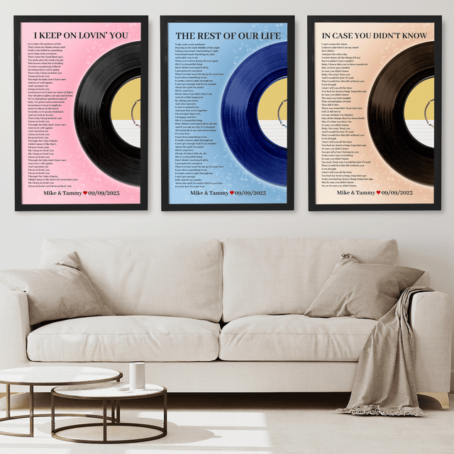 Personalized Favorite Song Lyrics, Sandy Framed Art Print