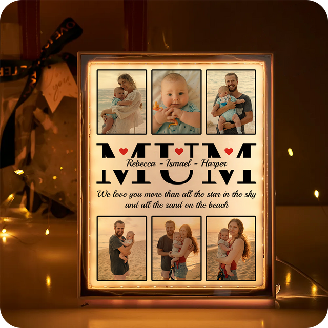 Custom LED Mirror Frame Lamp – Customize Name, Photos & Heartfelt Message