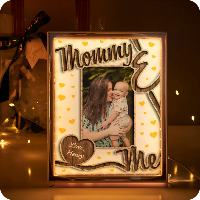 Personalized Mommy & Me LED Mirror Frame Lamp
