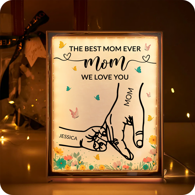 Custom LED Mirror Frame Lamp - The Best Mom Ever