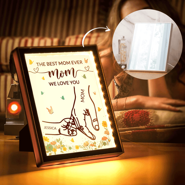 Custom LED Mirror Frame Lamp - The Best Mom Ever