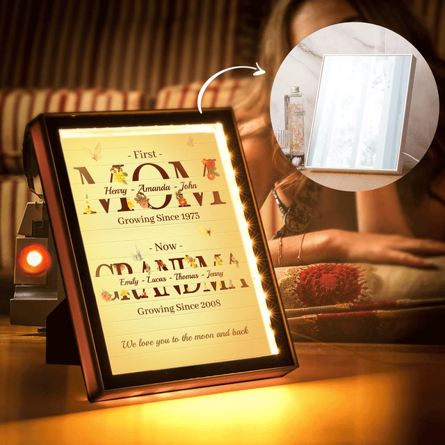 Custom LED Mirror Frame Lamp – First Mom Now Grandma