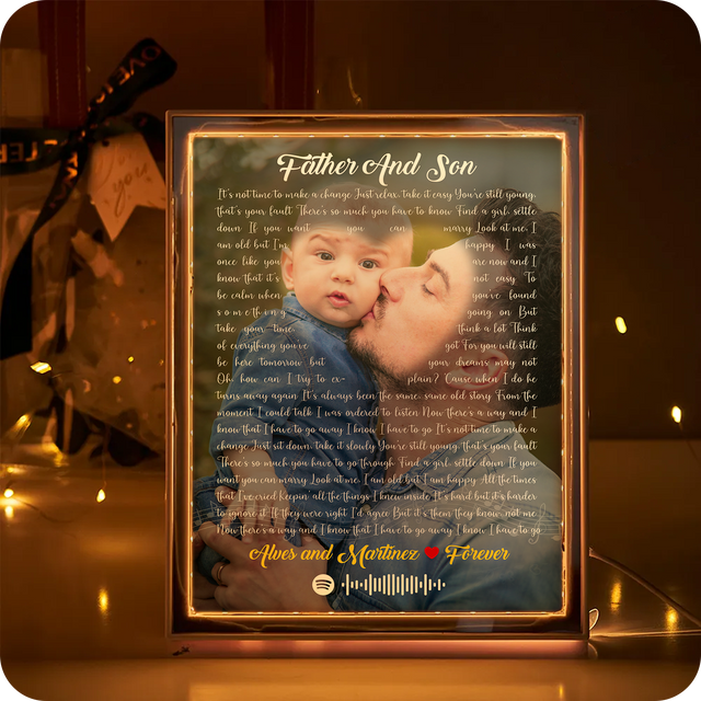 Personalized Photo, Song Lyrics & Name - Custom LED Mirror Frame Lamp