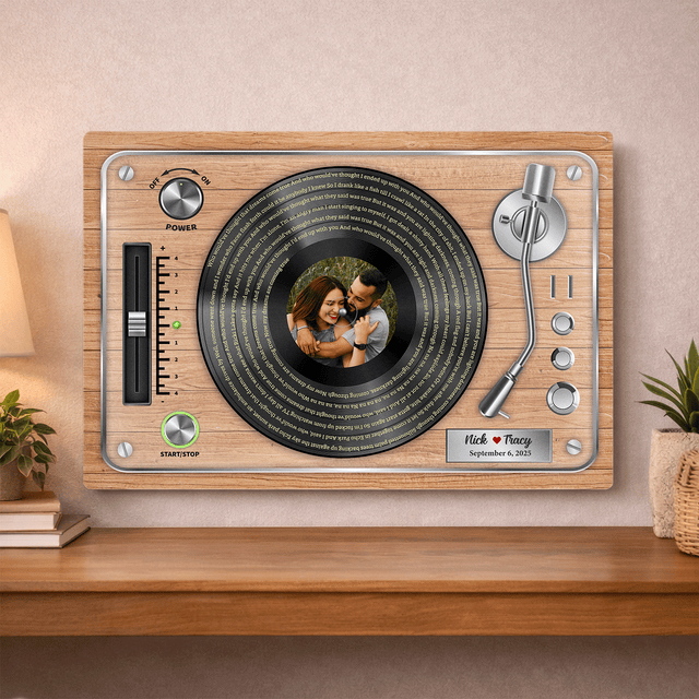 Personalized Vinyl Record Song Lyrics Metal Print