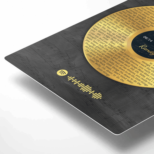 Personalized Anniversary Song Lyrics Metal Print