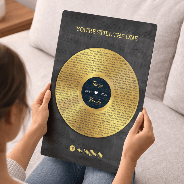 Personalized Anniversary Song Lyrics Metal Print