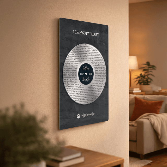 Personalized Anniversary Song Lyrics Metal Print